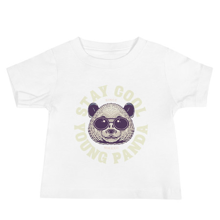 [ID: 305-G416] Cool Panda with Sunglasses -  Baby Staple Tee