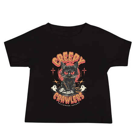 [ID: 305-G437] Creepy Crawlers Halloween Baby Staple Tee
