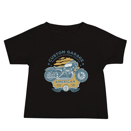 [ID: 305-G443] Custom Garage - Motorcycle Baby Staple Tee