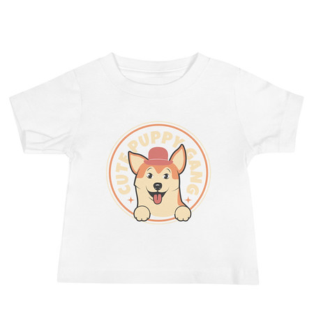 [ID: 305-G453] Cute Puppy Gang - Corgi Baby Staple Tee