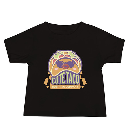 [ID: 305-G454] Cute Taco - Colorful Mexican Tortilla Baby Staple Tee