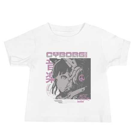 [ID: 305-G459] Cyborg - Y2k Style Baby Staple Tee