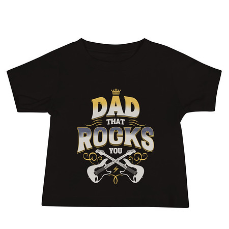 [ID: 305-G460] Dad That Rocks You - Electric Guitar Baby Staple Tee