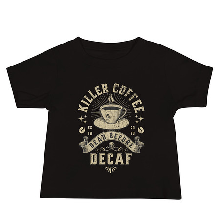 [ID: 305-G471] DEAD BEFORE DECAF Baby Staple Tee