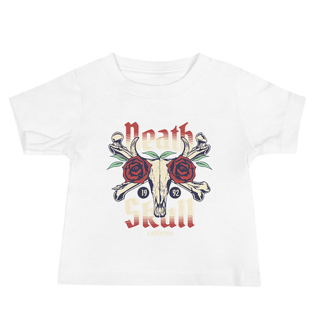 [ID: 305-G482] Death Skull - Flower Baby Staple Tee