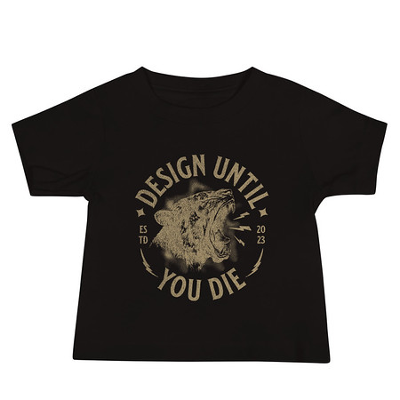 [ID: 305-G490] DESIGN UNTIL YOU DIE Baby Staple Tee