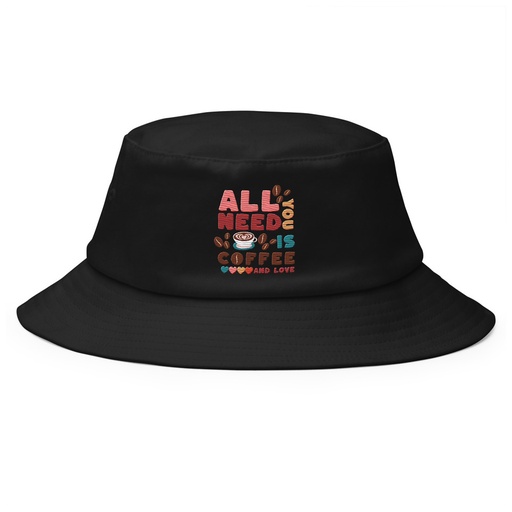 [ID: 253-G49] All You Need Is Coffee Bucket Hat
