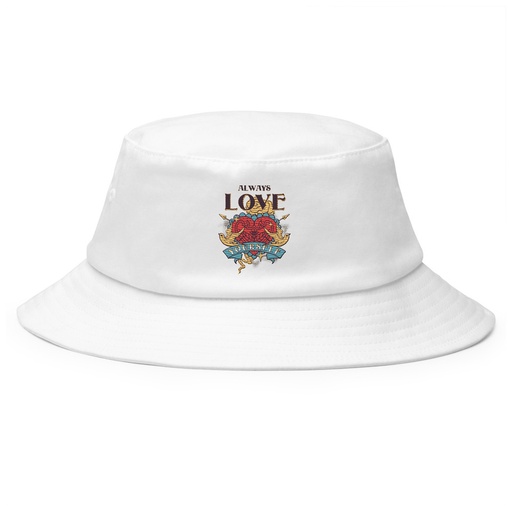 [ID: 253-G56] Always Love Yourself - Retro Inspirational Quote Bucket Hat