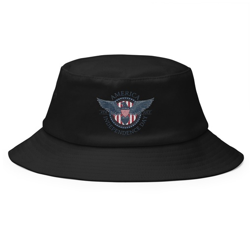 [ID: 253-G67] American Eagle Badge Bucket Hat