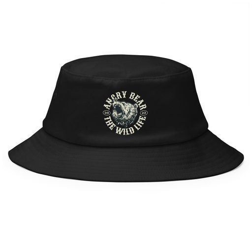 [ID: 253-G83] Angry Bear - Wild Life Animal Bucket Hat
