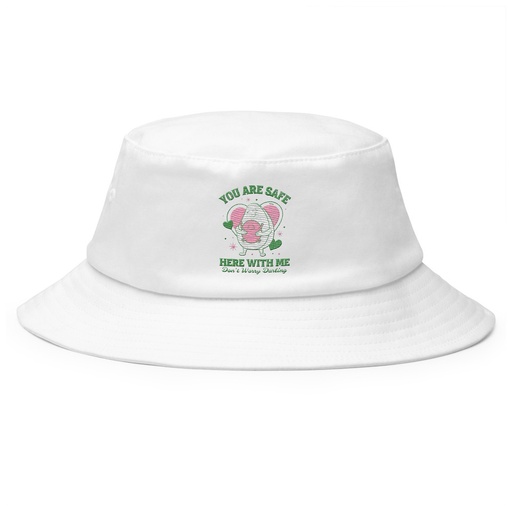 [ID: 253-G118] Avo Love - Typographic Cartoon Streetwear Bucket Hat