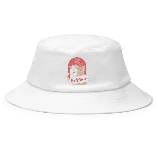 [ID: 253-G157] Be Mine - Cute Cat Couple Bucket Hat