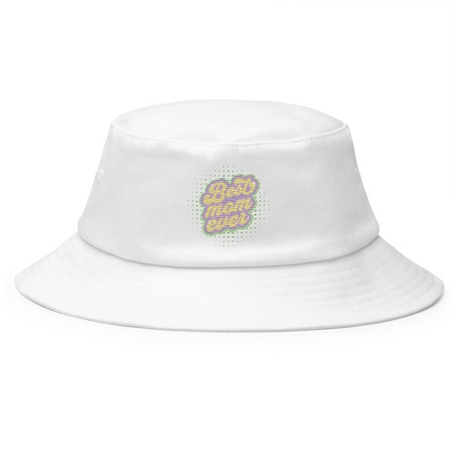 [ID: 253-G188] Best Mom Ever - Retro Typography Bucket Hat