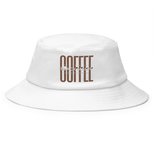 [ID: 253-G226] Black Magic - Minimal Modern Coffee Quote Bucket Hat