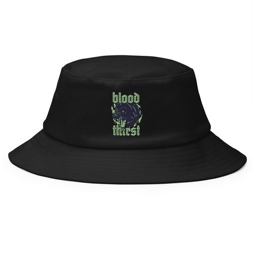 [ID: 253-G238] Blood Thirst - Neon Dog Bucket Hat