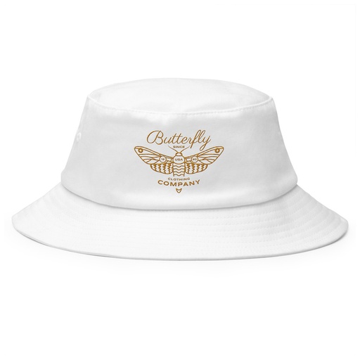 [ID: 253-G240] Blue Butterfly - Minimal Bucket Hat
