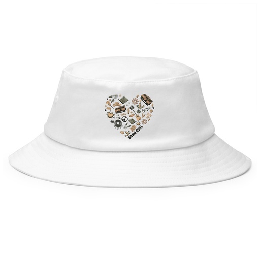 [ID: 253-G248] Boho Girl Poster Bucket Hat