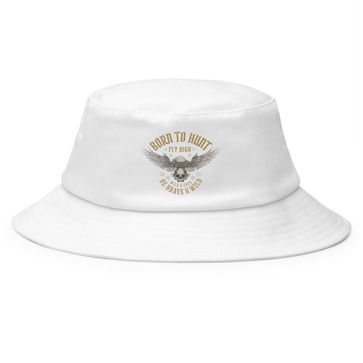 [ID: 253-G267] BORN TO HUNT- BE BRAVE & WILD Bucket Hat