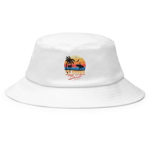 [ID: 253-G312] California Beach - Retro Surf Bucket Hat