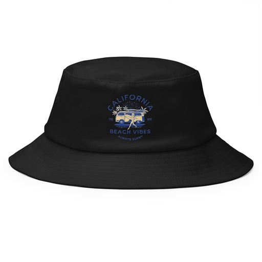 [ID: 253-G314] California Beach Vibes - Retro Camper Van Bucket Hat