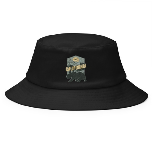 [ID: 253-G315] California Bear - Outdoors Wilderness Camping Hiking Bucket Hat
