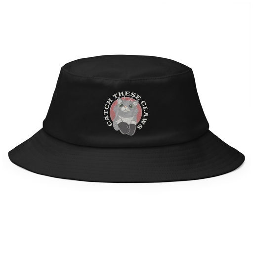 [ID: 253-G344] Catch These Claws - Cute Cat Bucket Hat