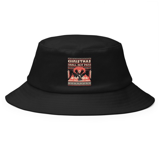 [ID: 253-G375] Christmas Shall Not Pass - Flaming Wizard Bucket Hat