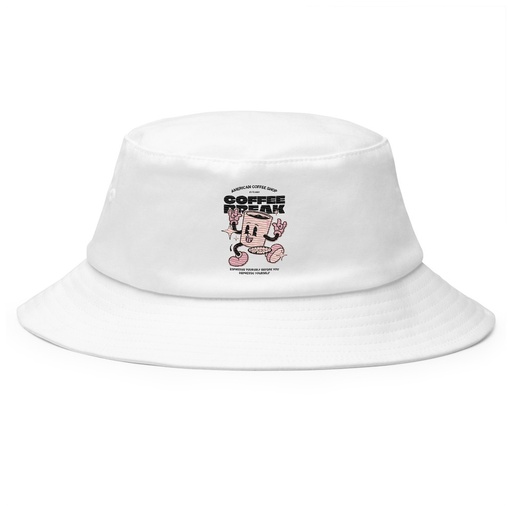 [ID: 253-G395] Coffee Break Mascot Bucket Hat
