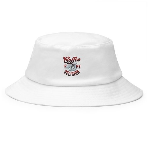 [ID: 253-G403] Coffee is my Religion - Funny Bucket Hat