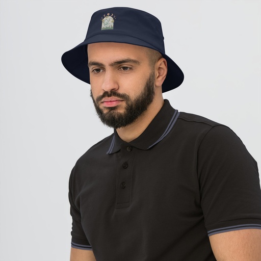 [ID: 253-G426] Cottagecore Frog Botanical Bucket Hat